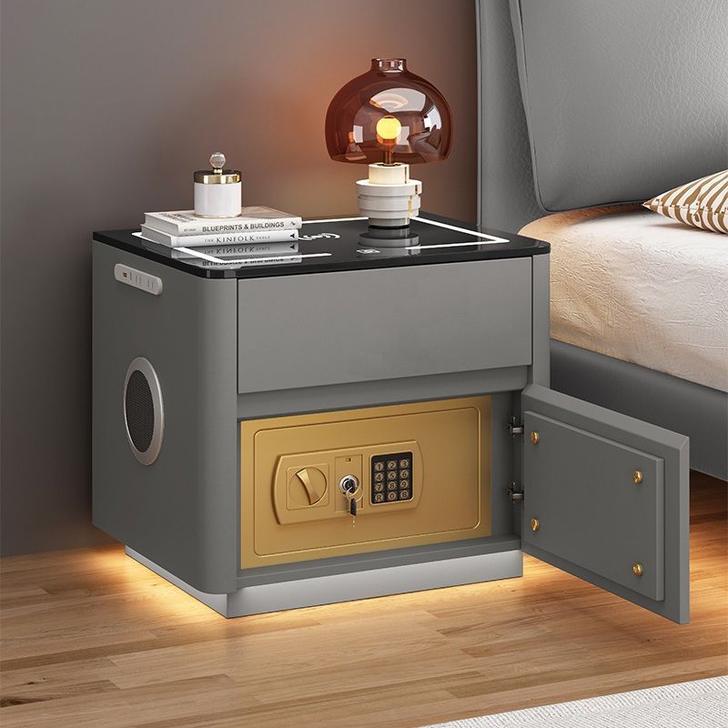 Home Bedroom Multi-functional Smart Safe Bedside Table Wireless Integrated Charging Safe Furniture