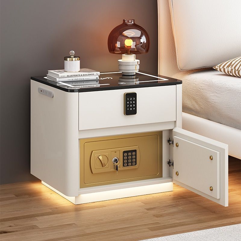 Home Bedroom Multi-functional Smart Safe Bedside Table Wireless Integrated Charging Safe Furniture