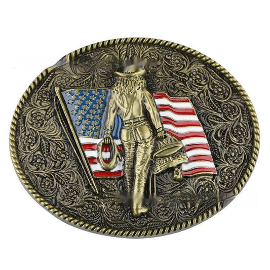 Western Style American Flag Belt Buckle Jewelry/Accessories