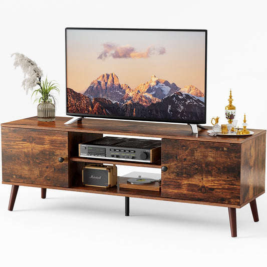 Meuble TV à panneaux pouvant contenir des armoires noires, idéal pour la maison, le salon ou le bureau.