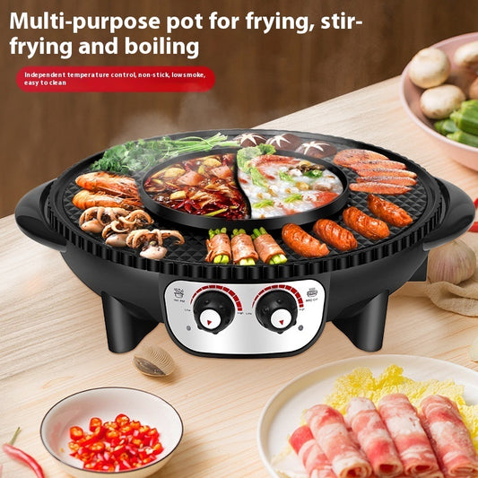 Hot Pot Barbecue All-in-one Pot Household Multi-functional Barbecue Plate Appliances Home Essentials