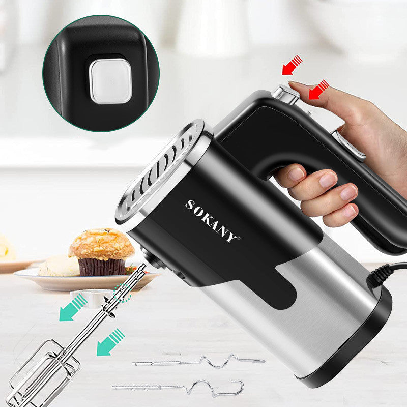 Handheld Electric Whisk, 5-Speed Egg Beater Mixer 800W for Baking, Milkshake & Cream, ABS + Stainless Steel – Appliances Home Essentials