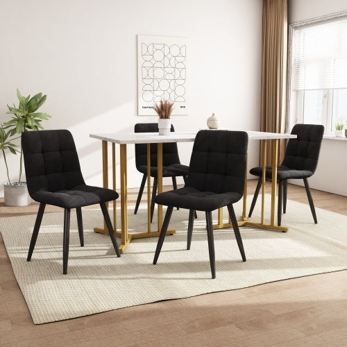 Table à manger rectangulaire avec cadre en métal
