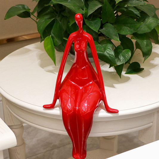Sculpture de décoration de personnage de meuble TV créatif artisanat