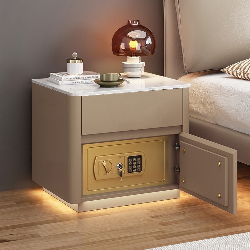 Home Bedroom Multi-functional Smart Safe Bedside Table Wireless Integrated Charging Safe Furniture