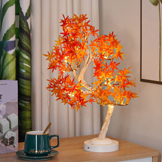 Lampe Enjie en forme d'arbre en feuille d'érable et de feuilles d'olivier
