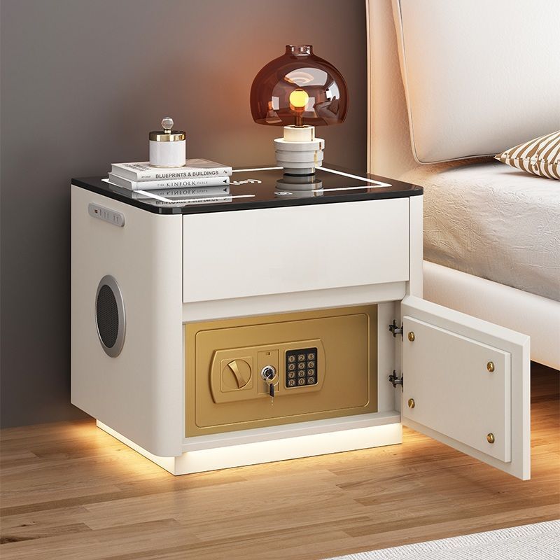 Home Bedroom Multi-functional Smart Safe Bedside Table Wireless Integrated Charging Safe Furniture
