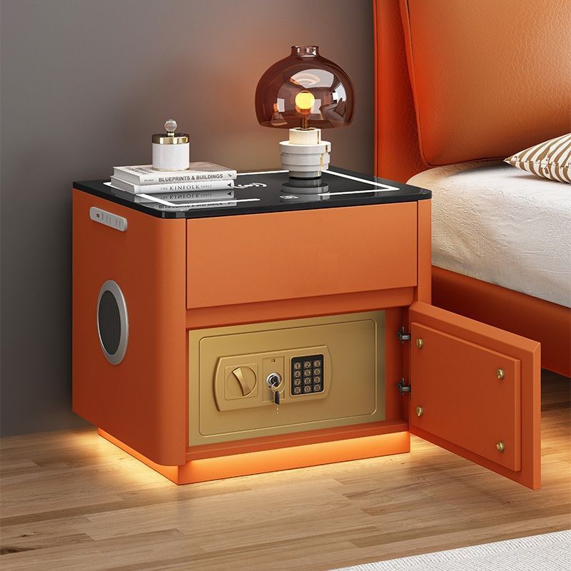 Home Bedroom Multi-functional Smart Safe Bedside Table Wireless Integrated Charging Safe Furniture