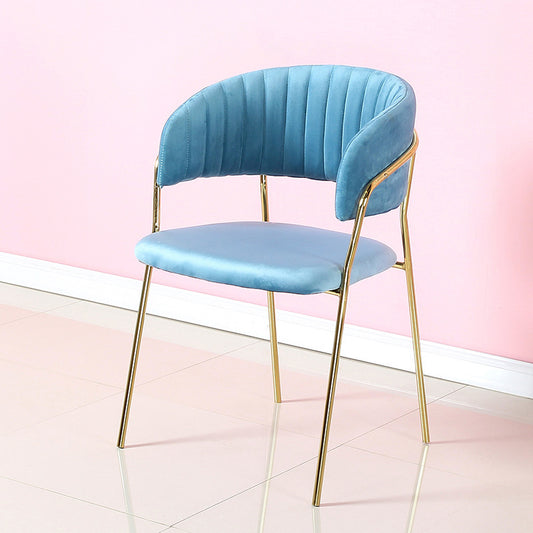 Chaise de salle à manger en velours pour hôtel élégant